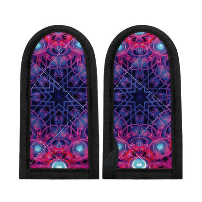 Purple And Blue Light Mandala Print Skillet Handle Cover