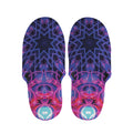 Purple And Blue Light Mandala Print Slippers