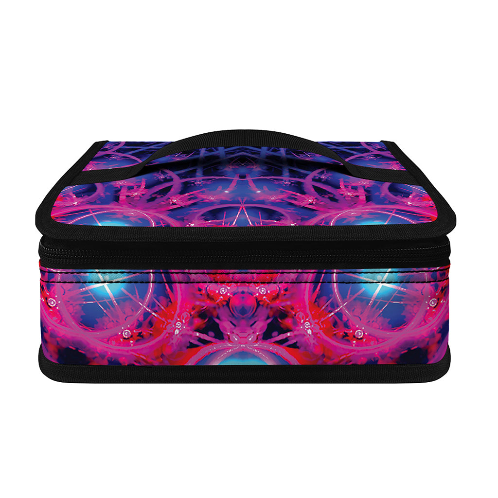 Purple And Blue Light Mandala Print Small Lunch Bag