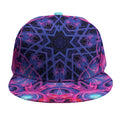 Purple And Blue Light Mandala Print Snapback Cap