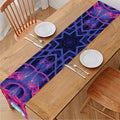 Purple And Blue Light Mandala Print Table Runner