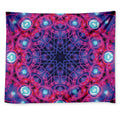 Purple And Blue Light Mandala Print Tapestry