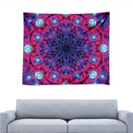Purple And Blue Light Mandala Print Tapestry