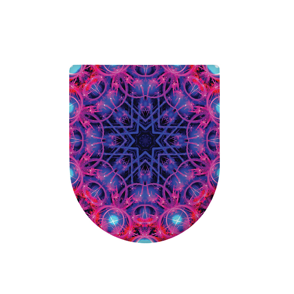 Purple And Blue Light Mandala Print Toilet Lid Cover