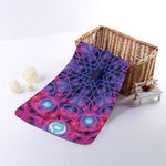 Purple And Blue Light Mandala Print Towel