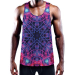 Purple And Blue Light Mandala Print Training Tank Top