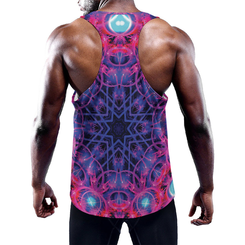 Purple And Blue Light Mandala Print Training Tank Top
