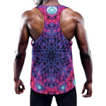 Purple And Blue Light Mandala Print Training Tank Top