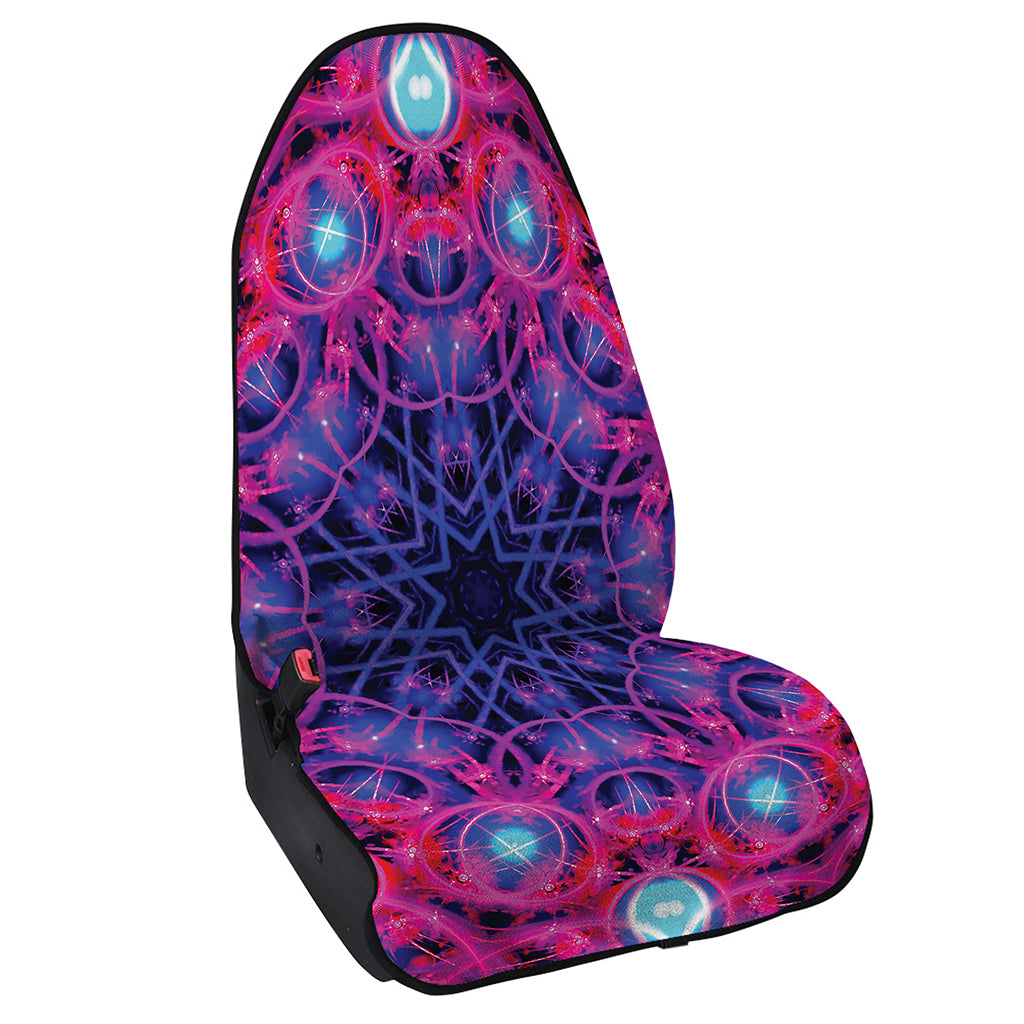 Purple And Blue Light Mandala Print Waterproof Car Seat Cover