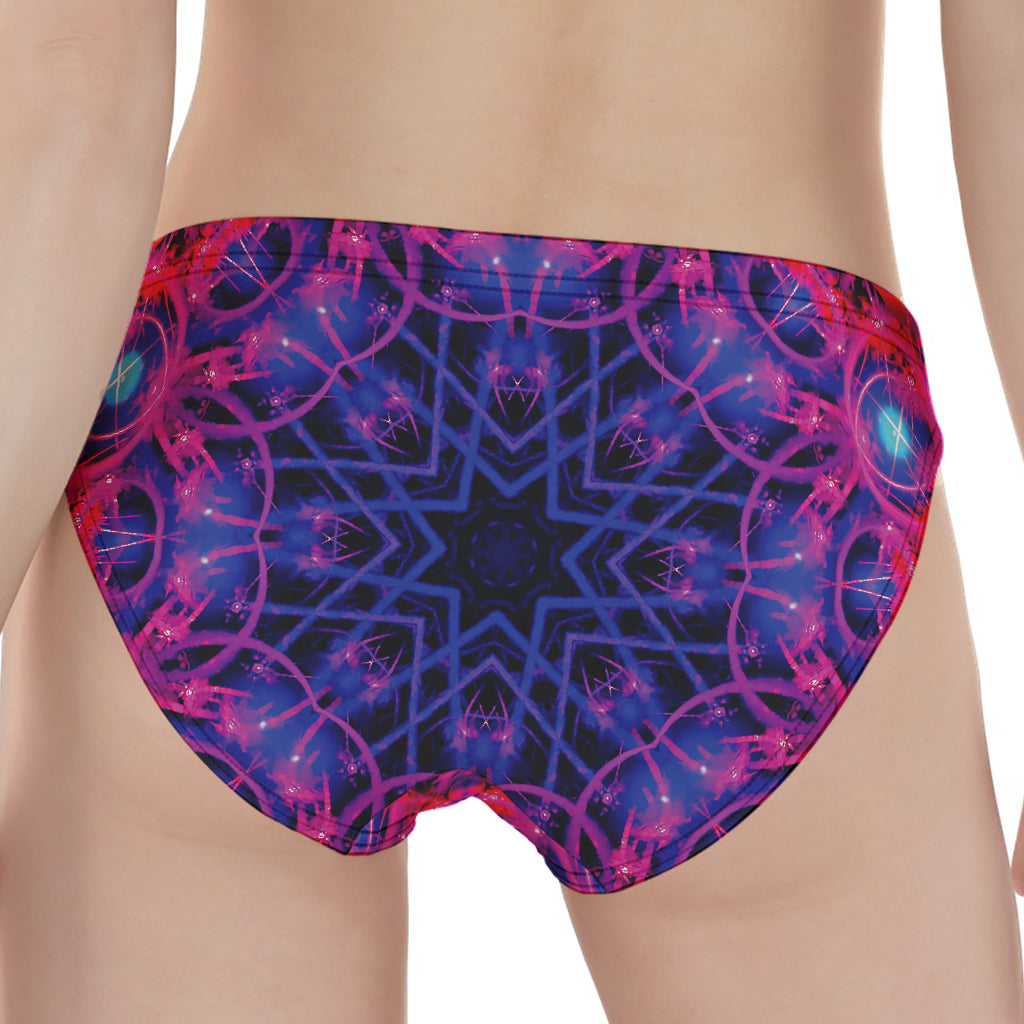 Purple And Blue Light Mandala Print Women's Panties