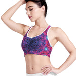 Purple And Blue Light Mandala Print Women's Sports Bra