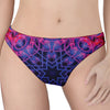 Purple And Blue Light Mandala Print Women's Thong