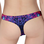 Purple And Blue Light Mandala Print Women's Thong