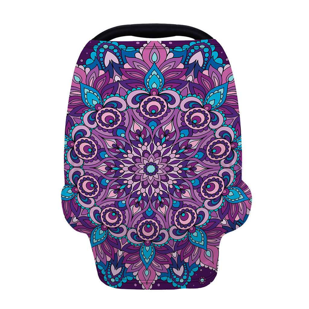 Purple And Blue Mandala Print Baby Seat Cover