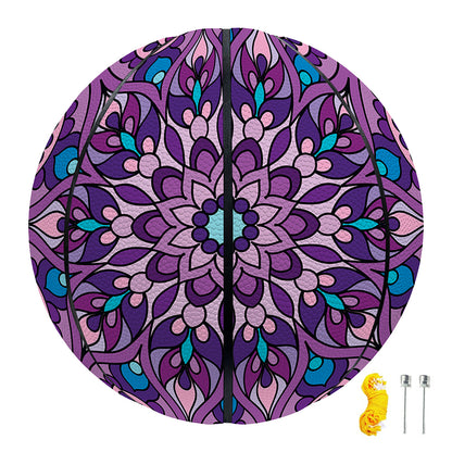 Purple And Blue Mandala Print Basketball