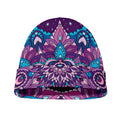 Purple And Blue Mandala Print Beanie