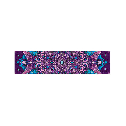 Purple And Blue Mandala Print Bed Runner