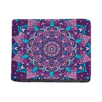 Purple And Blue Mandala Print Bifold Wallet
