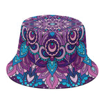 Purple And Blue Mandala Print Bucket Hat