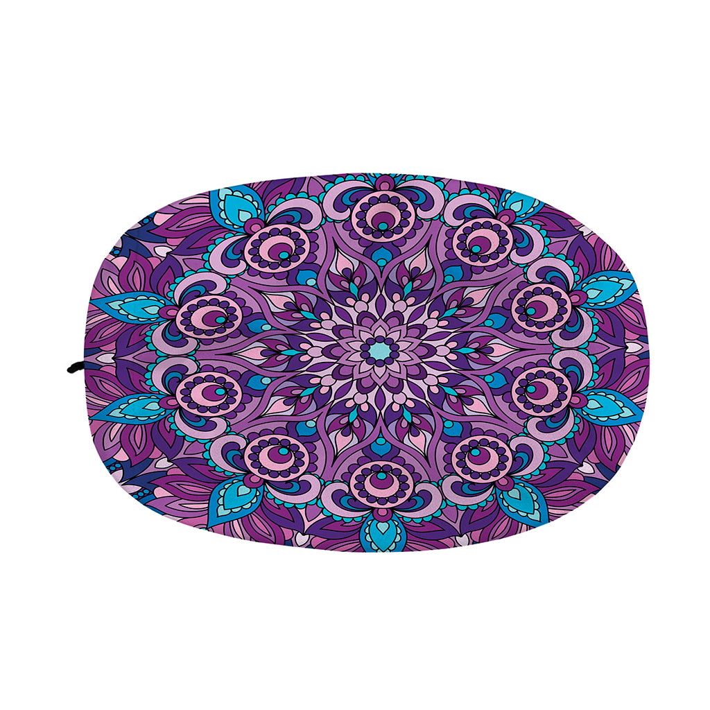 Purple And Blue Mandala Print Car Side Mirror Covers