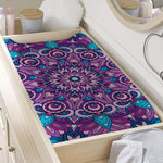Purple And Blue Mandala Print Changing Pad Cover