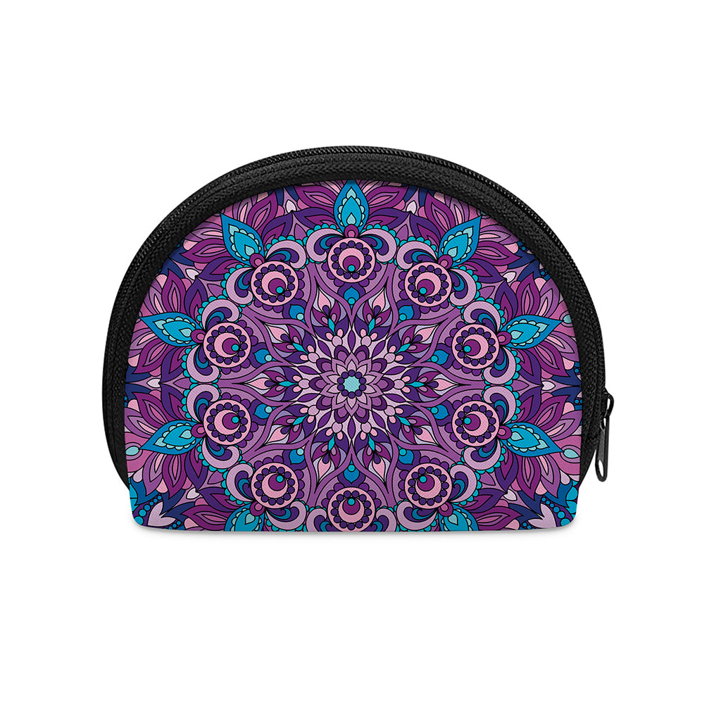 Purple And Blue Mandala Print Coin Purse