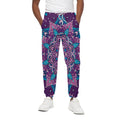 Purple And Blue Mandala Print Cotton Sweatpants