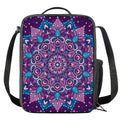 Purple And Blue Mandala Print Crossbody Lunch Bag