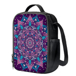 Purple And Blue Mandala Print Crossbody Lunch Bag