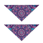 Purple And Blue Mandala Print Dog Bandana