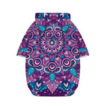 Purple And Blue Mandala Print Dog Zip Up Hoodie