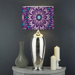 Purple And Blue Mandala Print Drum Lamp Shade