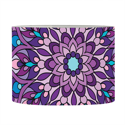 Purple And Blue Mandala Print Drum Lamp Shade