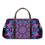 Purple And Blue Mandala Print Duffle Bag