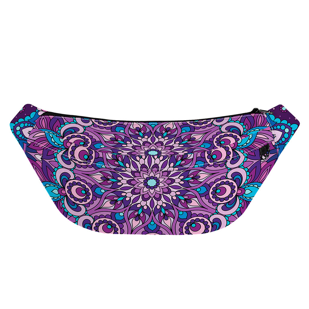 Purple And Blue Mandala Print Fanny Pack