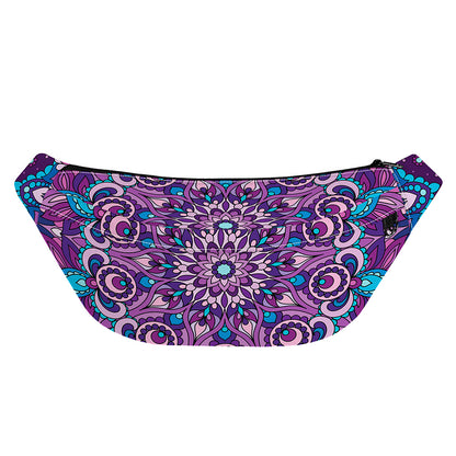 Purple And Blue Mandala Print Fanny Pack