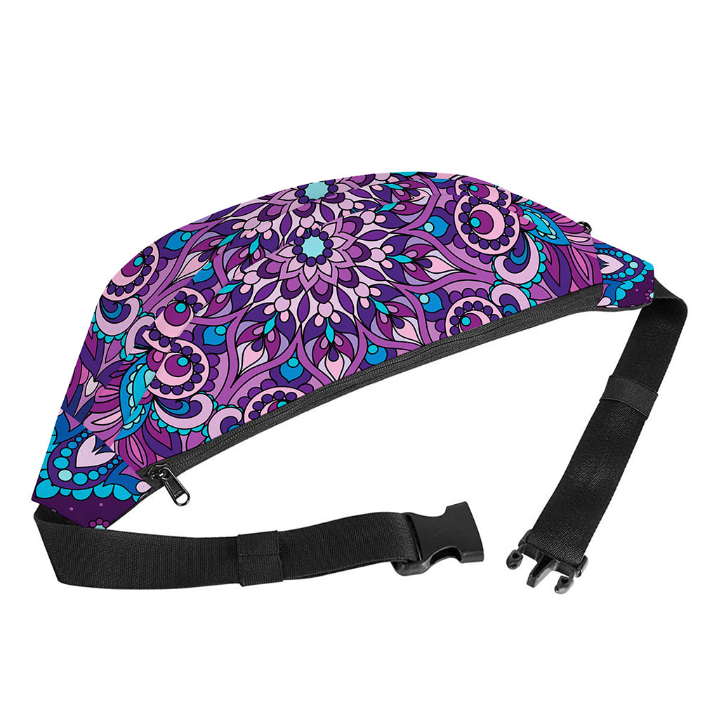 Purple And Blue Mandala Print Fanny Pack