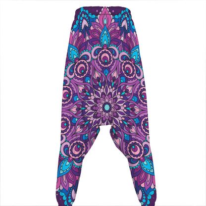 Purple And Blue Mandala Print Hammer Pants