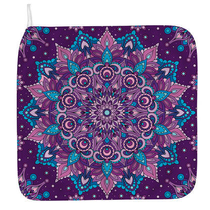 Purple And Blue Mandala Print Hand Towel