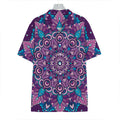 Purple And Blue Mandala Print Hawaiian Shirt