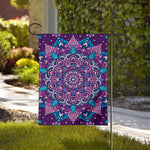 Purple And Blue Mandala Print House Flag
