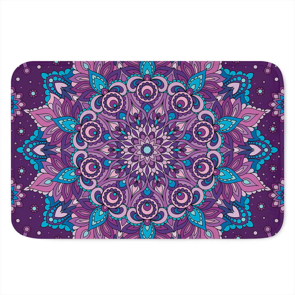 Purple And Blue Mandala Print Indoor Door Mat