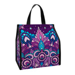 Purple And Blue Mandala Print Insulated Lunch Tote