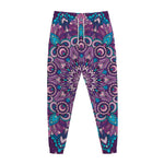 Purple And Blue Mandala Print Jogger Pants