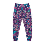 Purple And Blue Mandala Print Jogger Pants