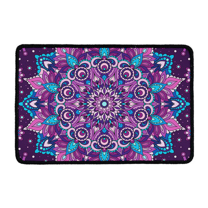 Purple And Blue Mandala Print Kitchen Mat