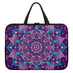Purple And Blue Mandala Print Laptop Sleeve With Handle