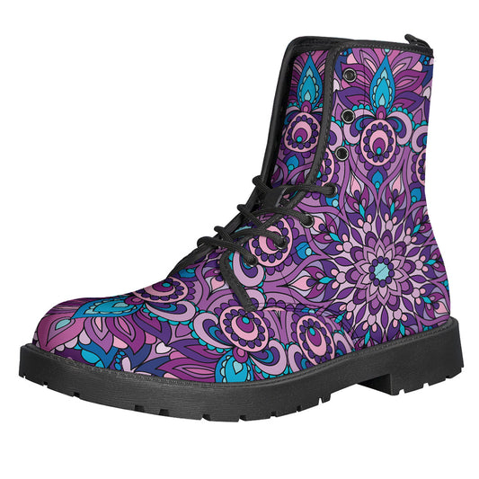 Purple And Blue Mandala Print Backpack