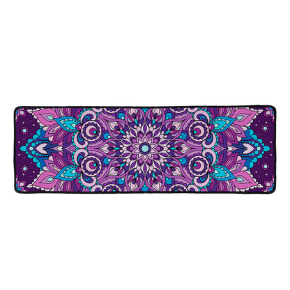 Purple And Blue Mandala Print Long Kitchen Mat
