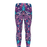 Purple And Blue Mandala Print Men's leggings